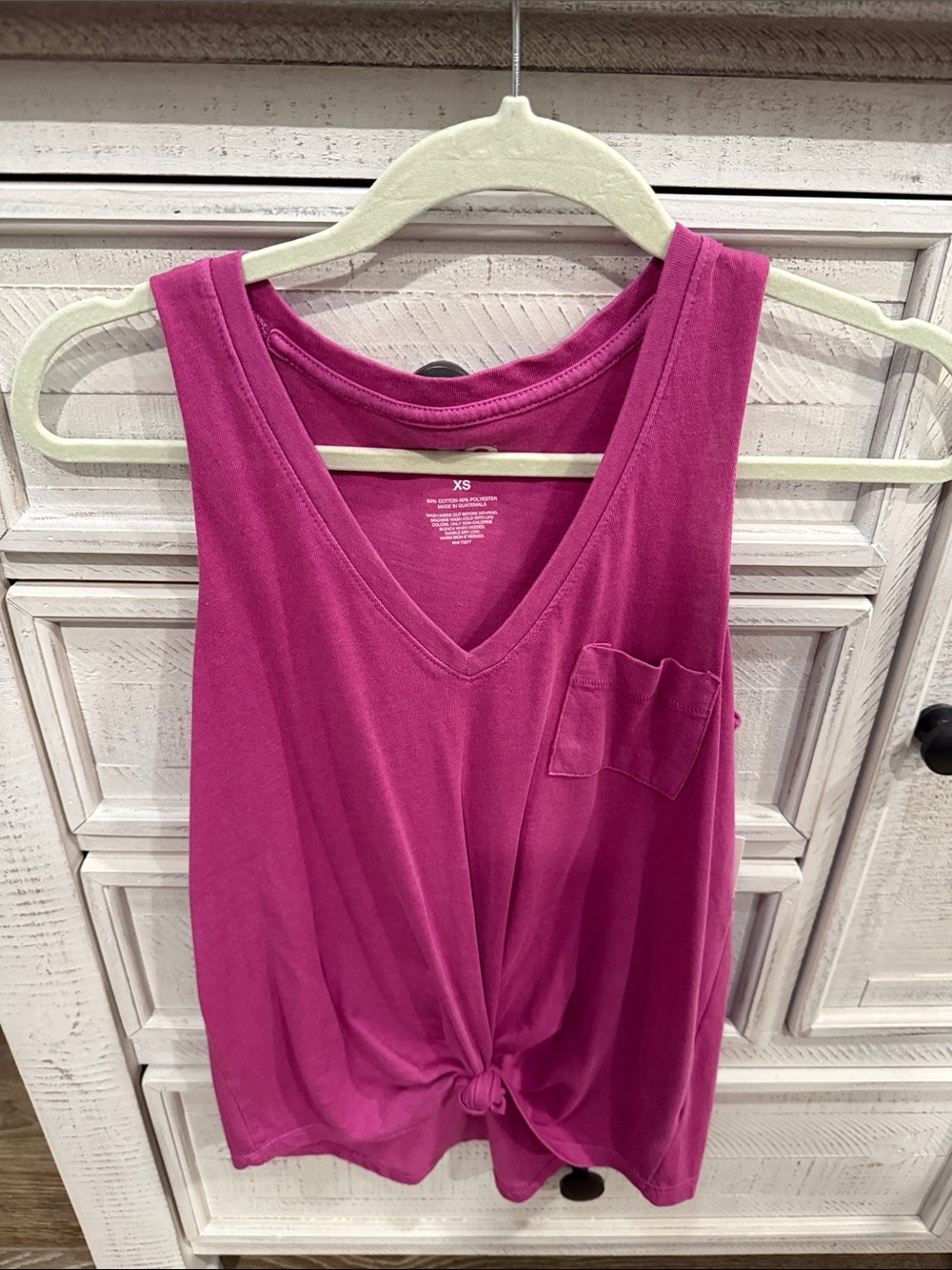 Brand new with tags SO Magenta V-Neck Knot Tank Top